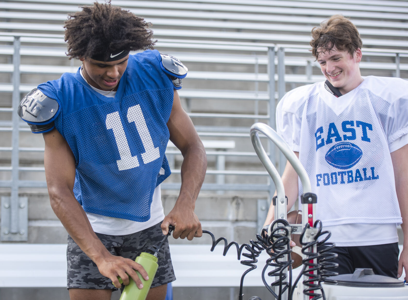 Lincoln East football practice, 8.10